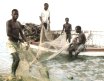 P&ecirc;cheurs au bord du Lac Malawi